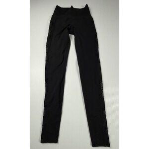 Alo Yoga Black‎ High Waist Workout Leggings with Mesh Panels XS